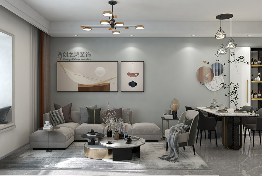 中駿宸景灣112㎡現(xiàn)代簡(jiǎn)約風(fēng)格裝修效果圖！
